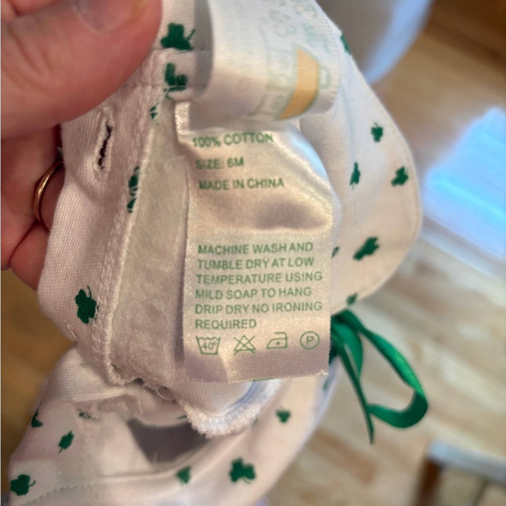 ☘️The Bridgets of Erin Shamrock babydoll St Patrick’s Dress size 6M - Picture 5 of 5